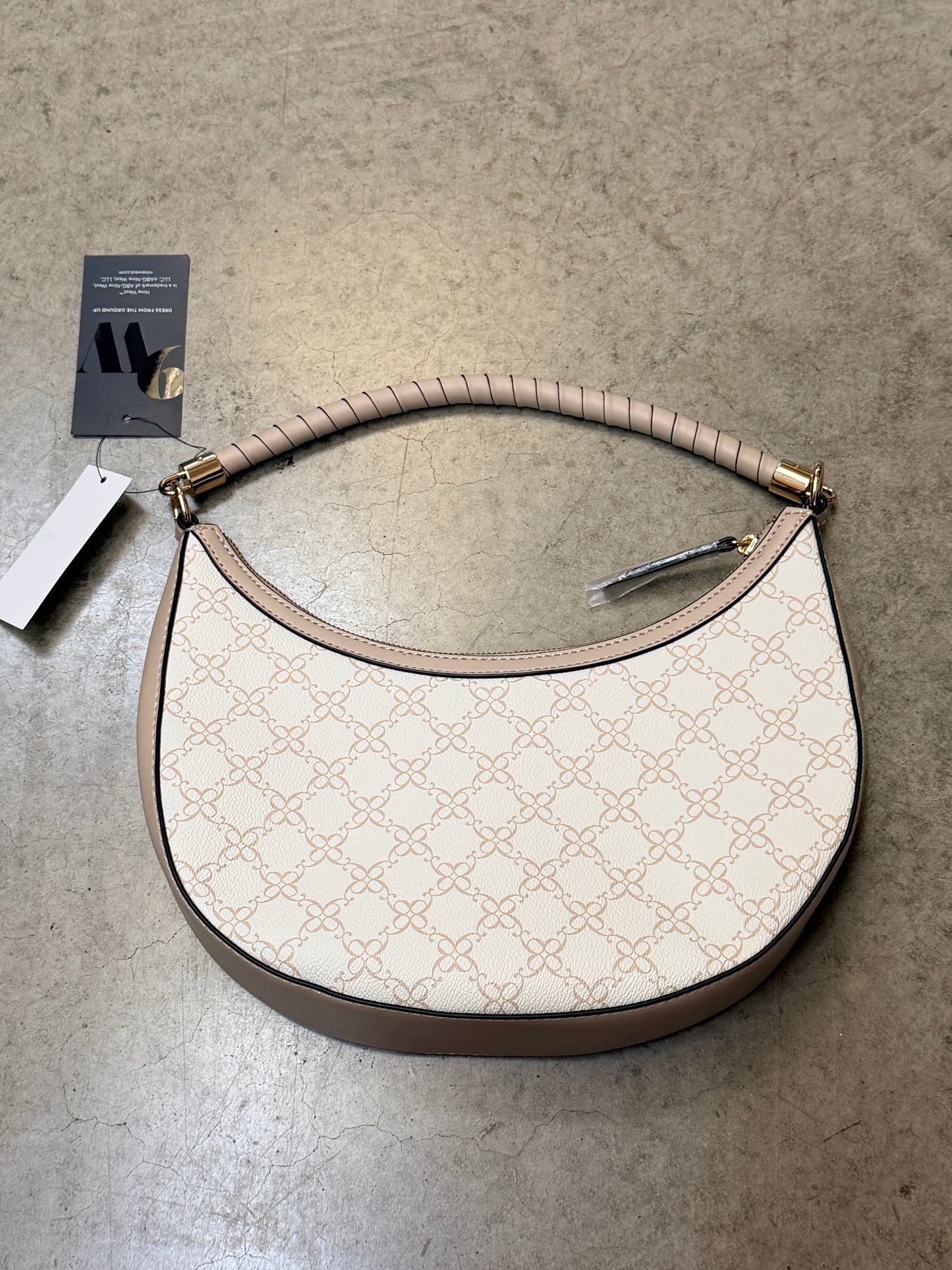Nine West Sonnet Mini Shoulder Bag - Cream Logo Print