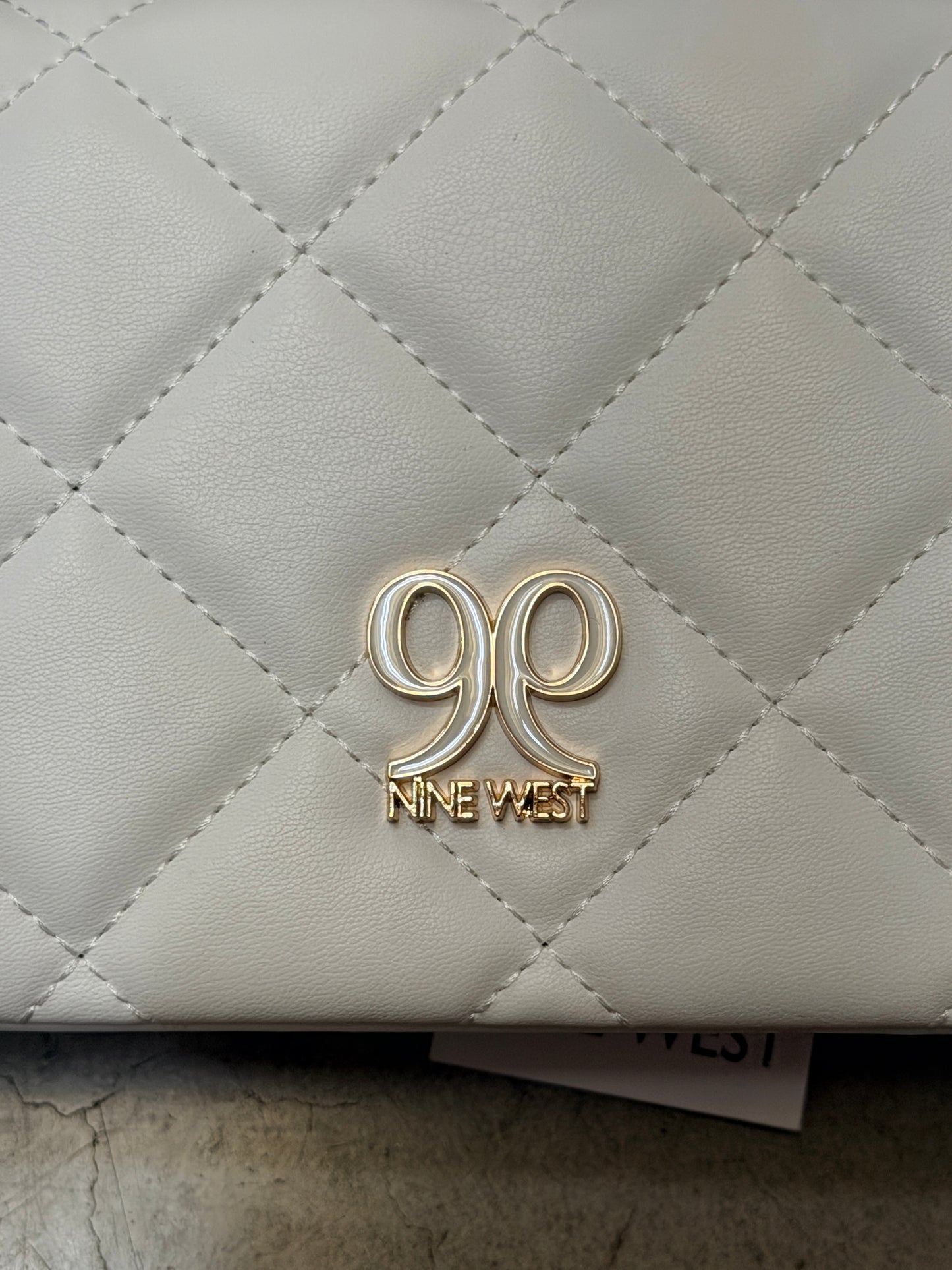Nine West Emberly Mini Quilted Crossbody Bag - Optic White