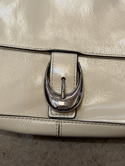 Staud Harlow Genuine Leather Clutch - Cream - 198429008506