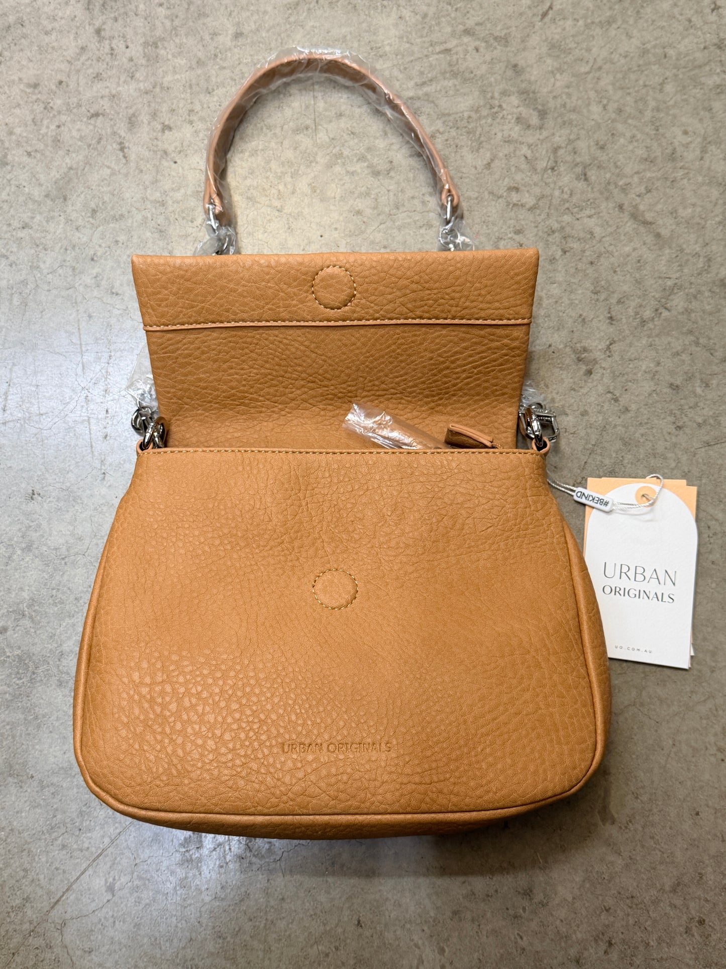Urban Originals Wish List Faux Leather Crossbody Bag - Sand - 9332427048121