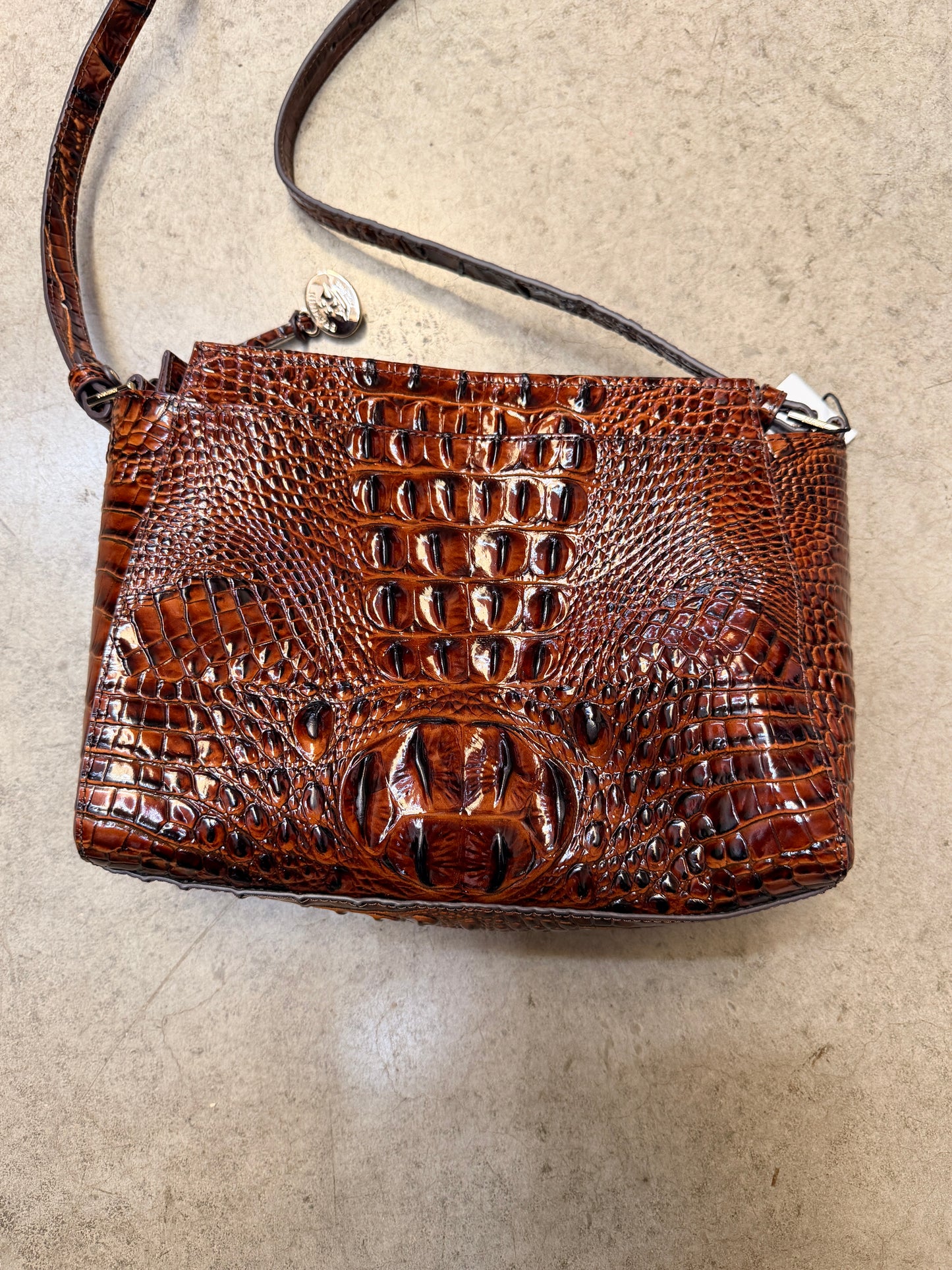 Brahmin Hillary Small Leather Crossbody - Pecan Melbourne - 749034354269