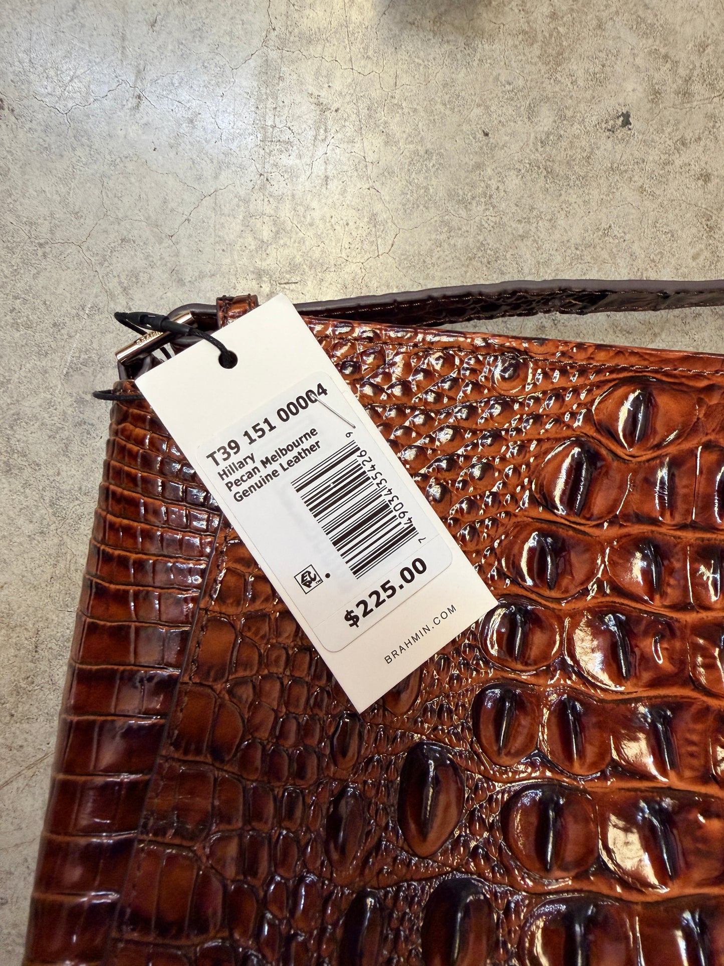 Brahmin Hillary Small Leather Crossbody - Pecan Melbourne - 749034354269