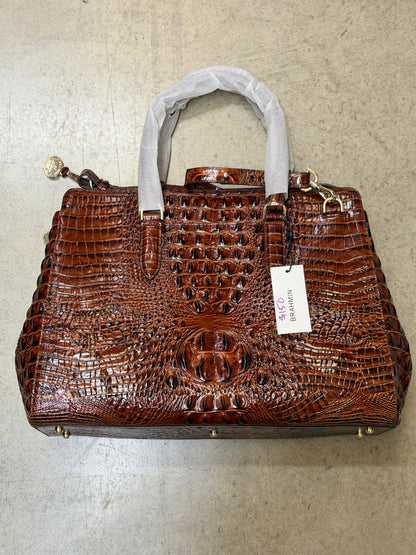Brahmin Finley Carryall Leather Satchel – Pecan Melbourne