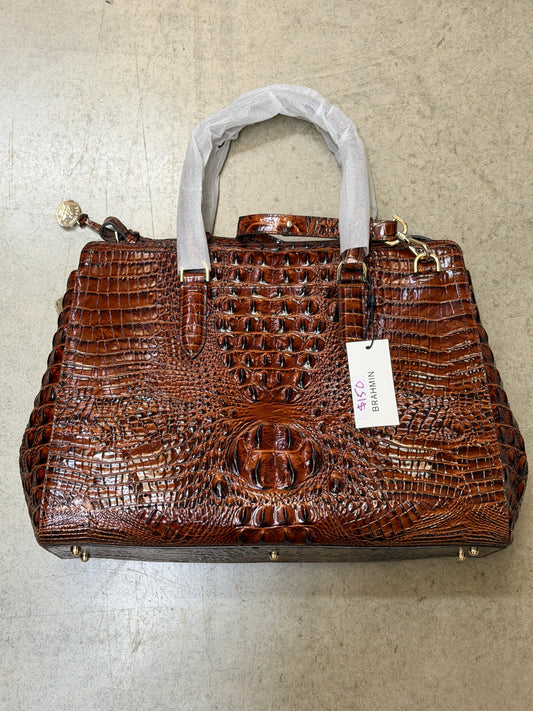 Brahmin Finley Carryall Leather Satchel – Pecan Melbourne