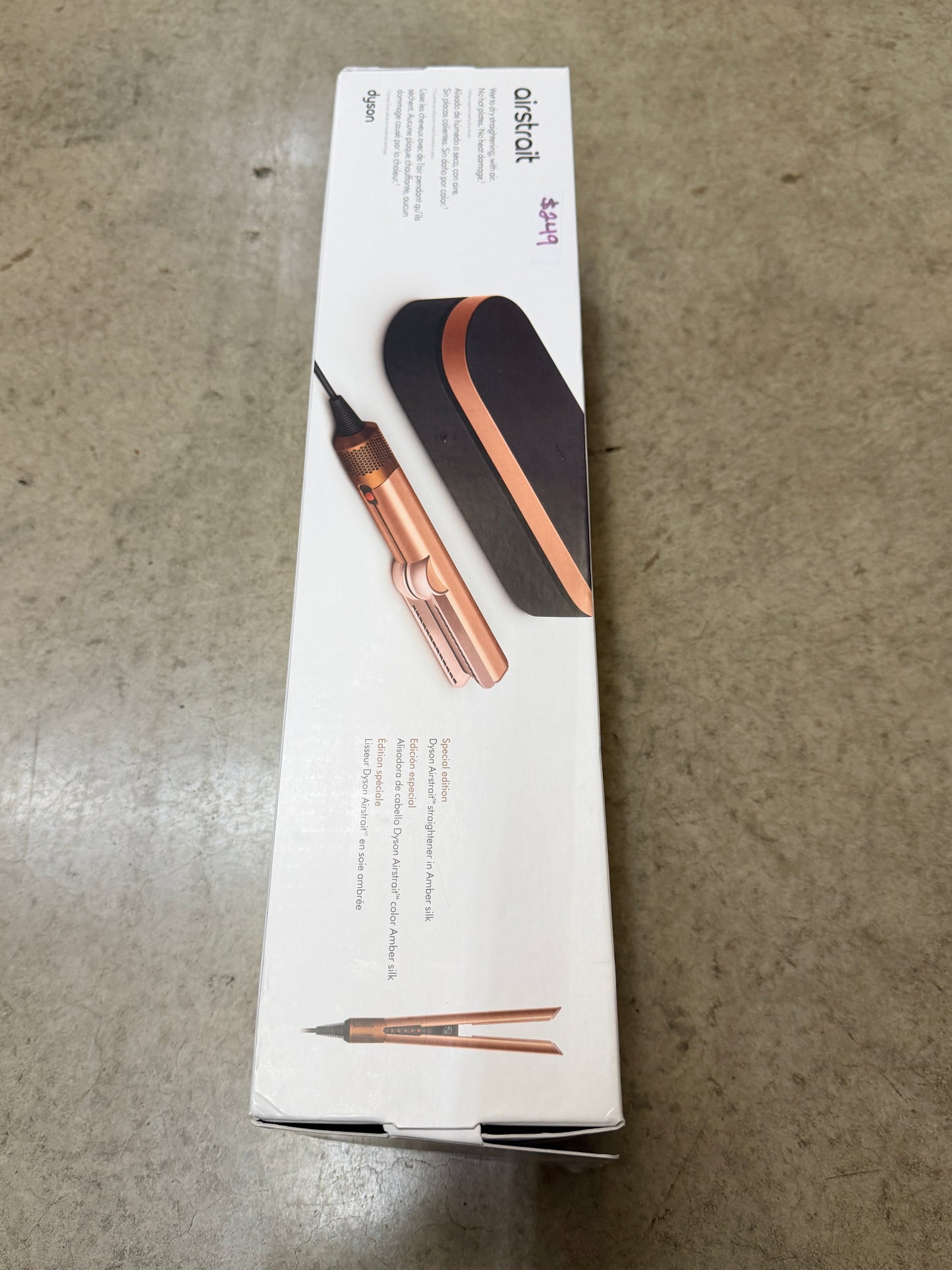 Dyson Airstrait Straightener Amber Silk Special Edition Wet to Dry Open Box