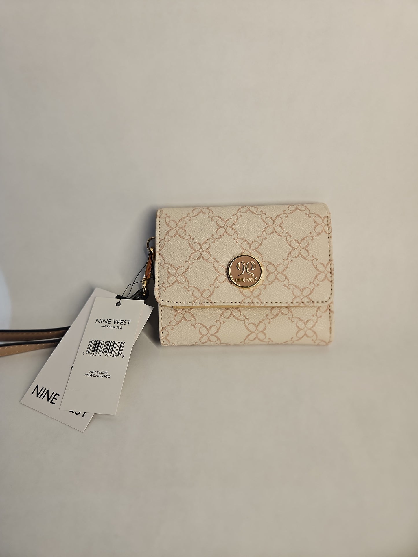 Nine West Natala Wallet - Powder Pink Logo Print