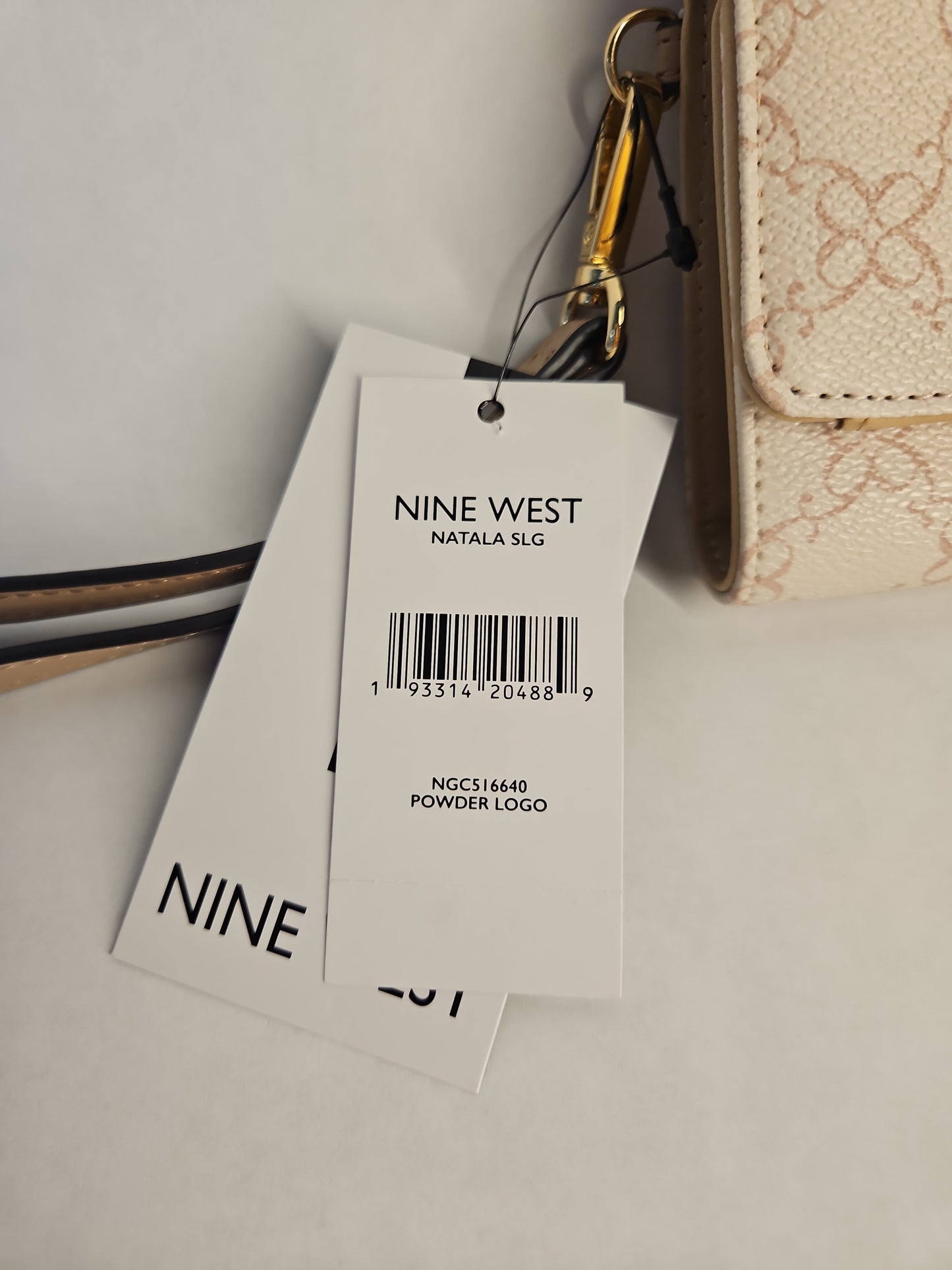 Nine West Natala Wallet - Powder Pink Logo Print