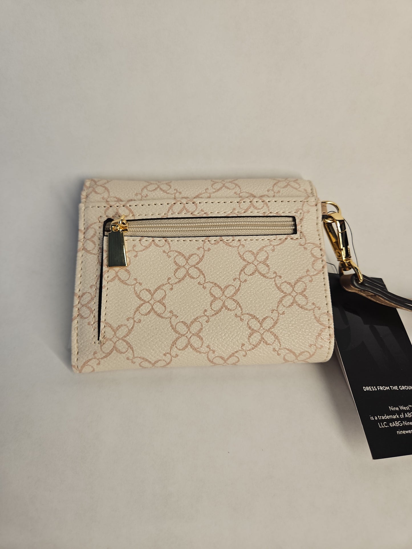Nine West Natala Wallet - Powder Pink Logo Print