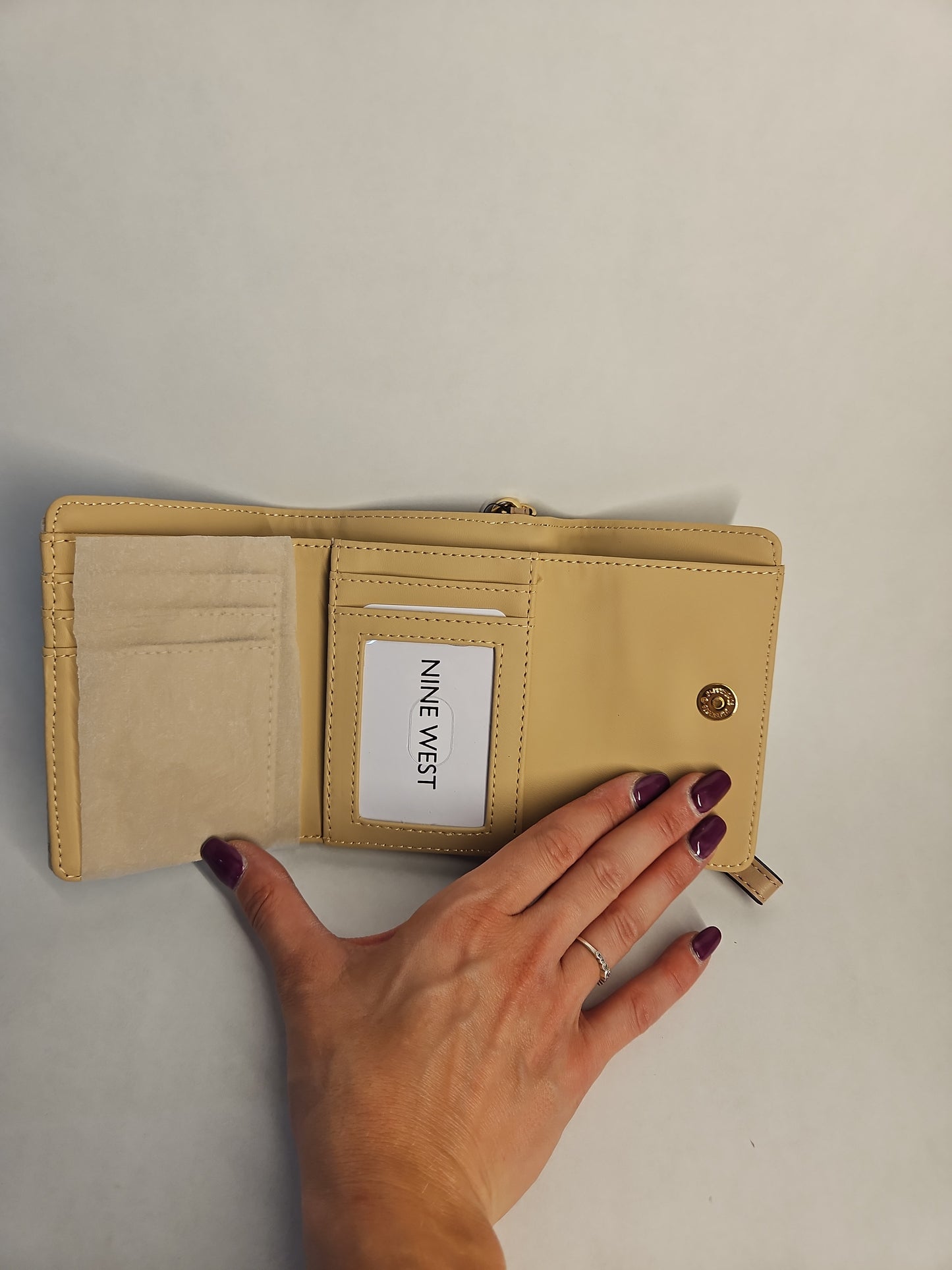 Nine West Natala Wallet - Powder Pink Logo Print
