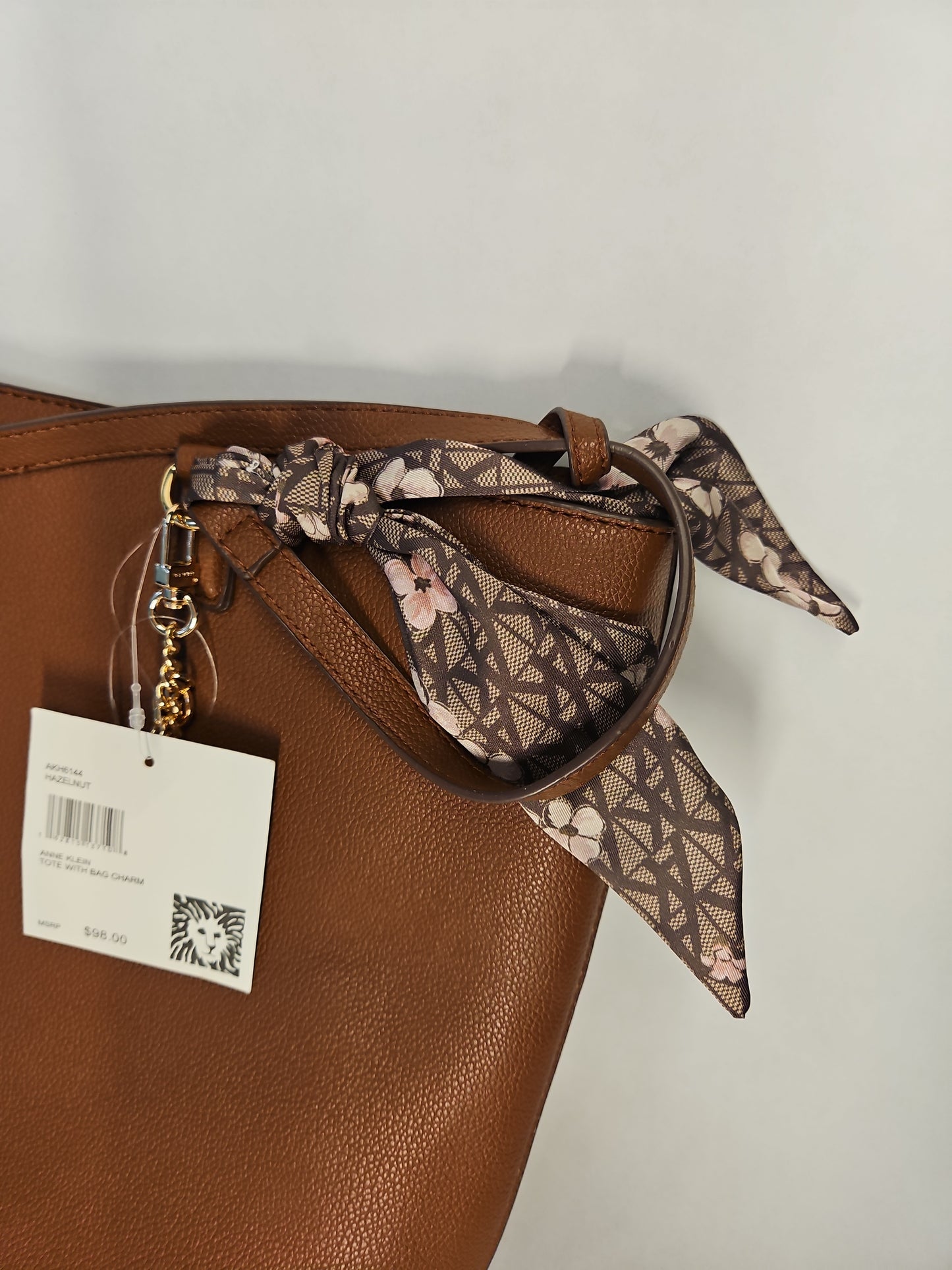 Anne Klein Tote Bag with Bag Charm - Hazelnut