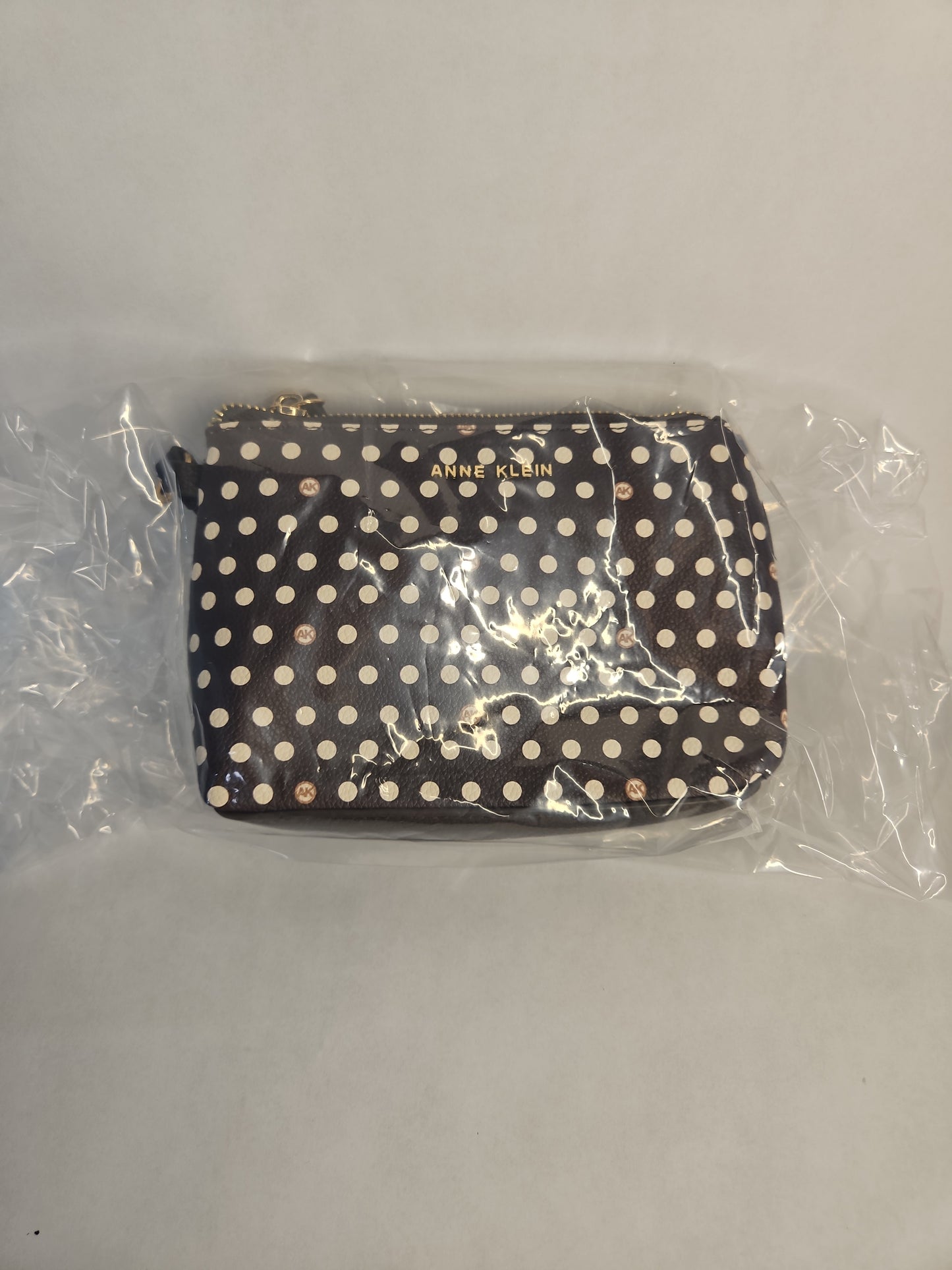 Anne Klein Wristlet Pouch - Espresso Polka Dots