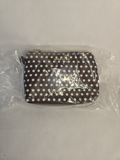 Anne Klein Wristlet Pouch - Espresso Polka Dots
