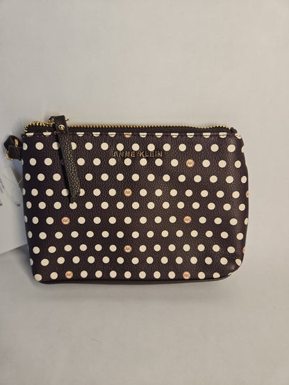 Anne Klein Wristlet Pouch - Espresso Polka Dots