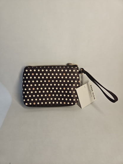 Anne Klein Wristlet Pouch - Espresso Polka Dots