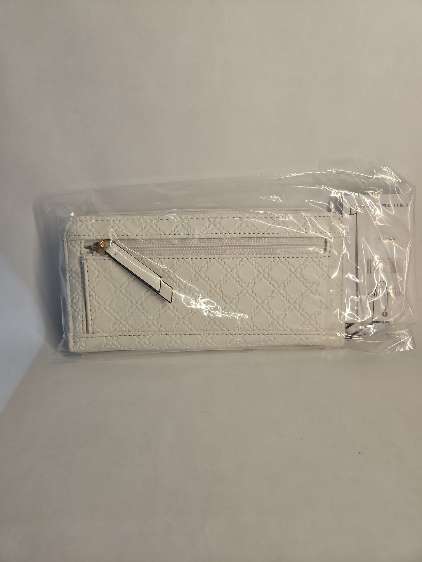 Nine West Norah Embossed Zipper Wallet - Optic White