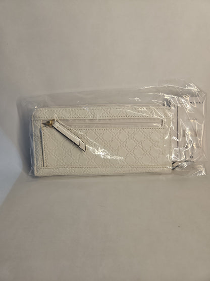 Nine West Norah Embossed Zipper Wallet - Optic White