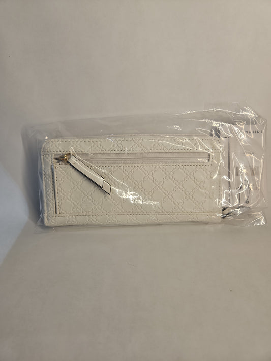 Nine West Norah Embossed Zipper Wallet - Optic White