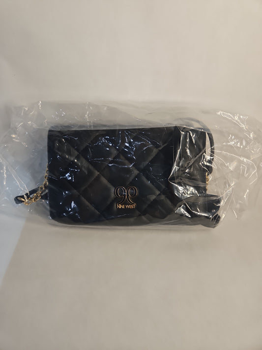 Nine West Emberly Mini Quilted Crossbody Bag - Black
