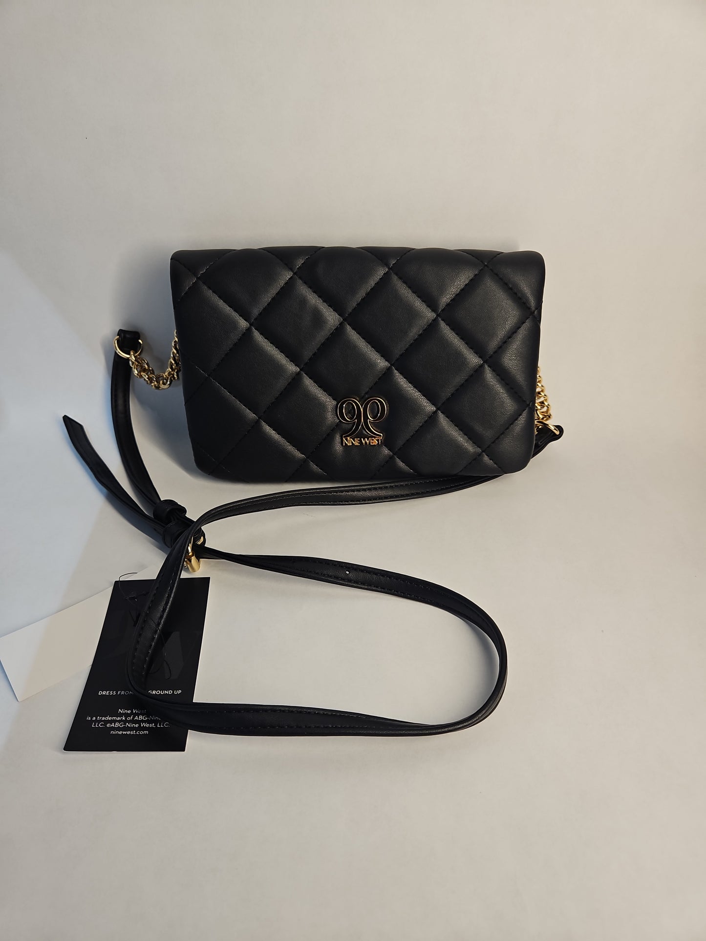 Nine West Emberly Mini Quilted Crossbody Bag – Black (NGV578778)