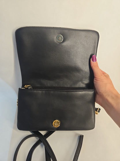 Nine West Emberly Mini Quilted Crossbody Bag - Black