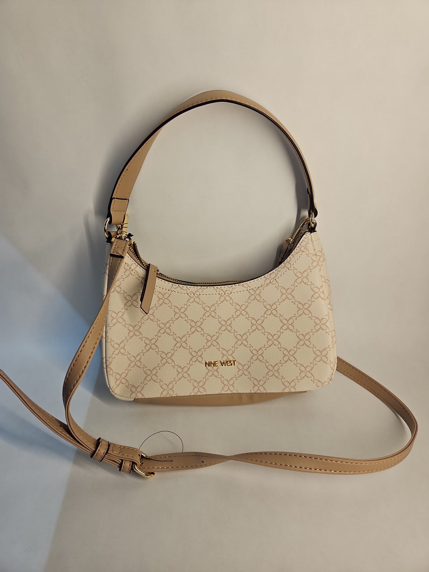 Nine West Sonnet Mini Shoulder Bag - Cream Logo Print