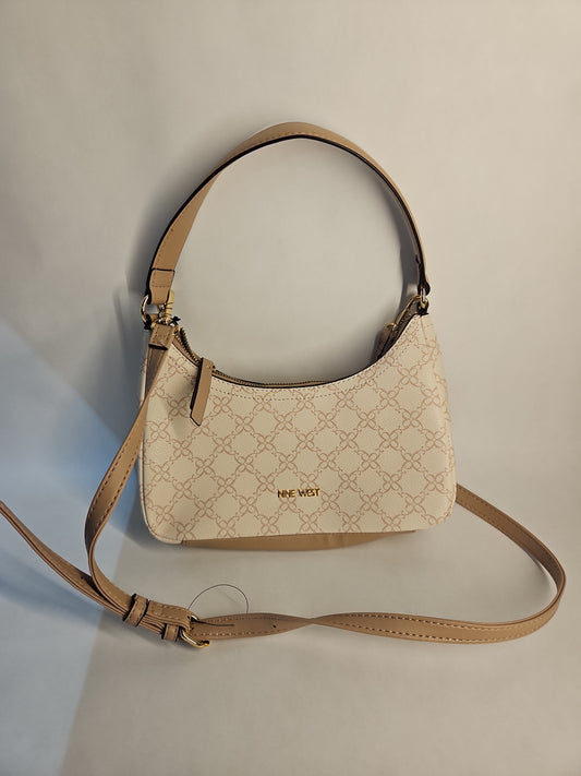 Nine West Sonnet Mini Shoulder Bag - Cream Logo Print