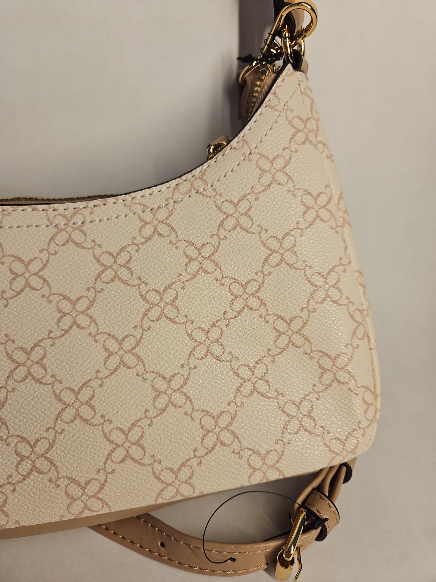 Nine West Sonnet Mini Shoulder Bag - Cream Logo Print