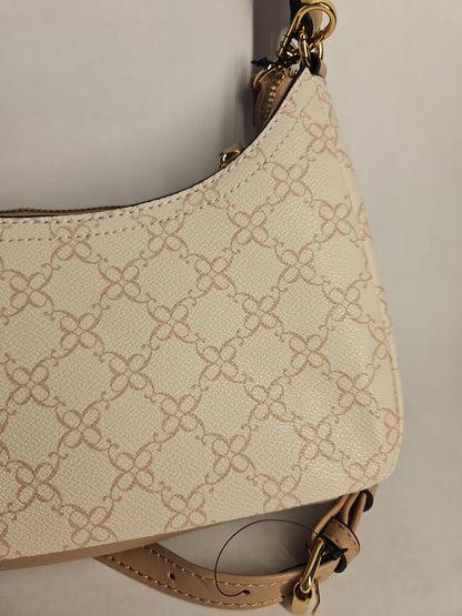 Nine West Sonnet Mini Shoulder Bag - Cream Logo Print