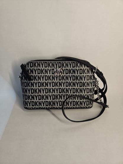 DKNY Bryant Park Dome Crossbody Bag – Black Logo Print