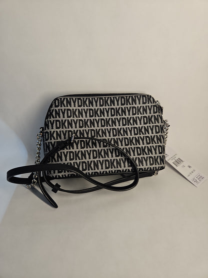 DKNY Bryant Park Dome Crossbody Bag – Black Logo Print