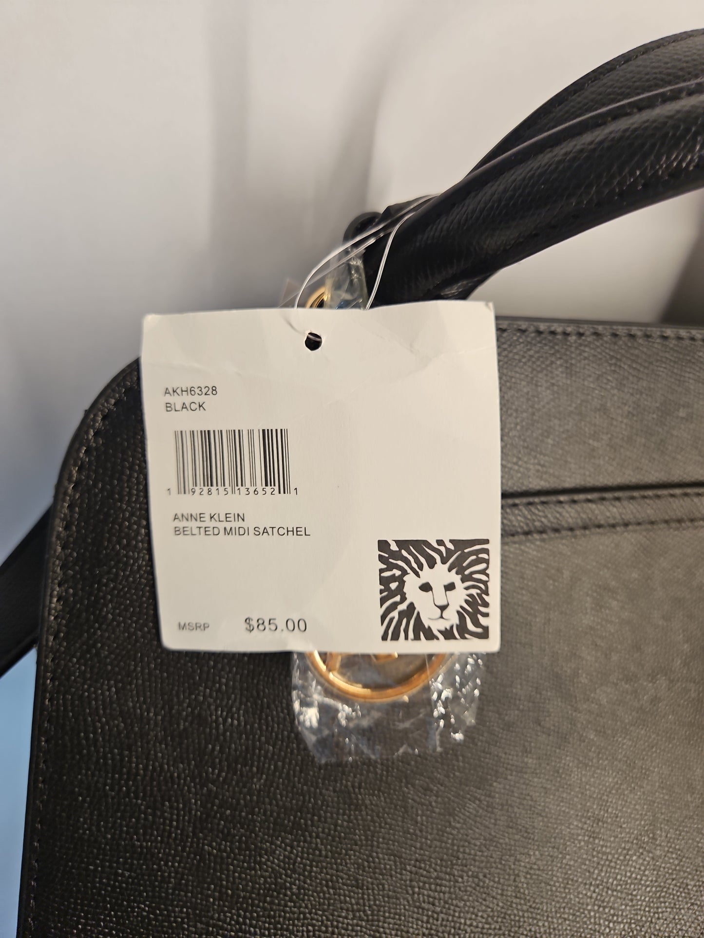 Anne Klein Belted Midi Satchel – Black (AKH6328)