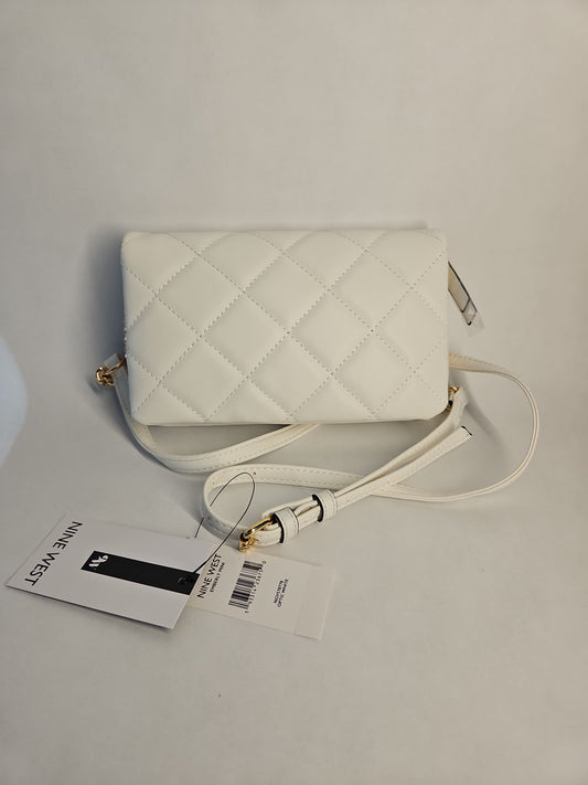 Nine West Emberly Mini Quilted Crossbody Bag - Optic White
