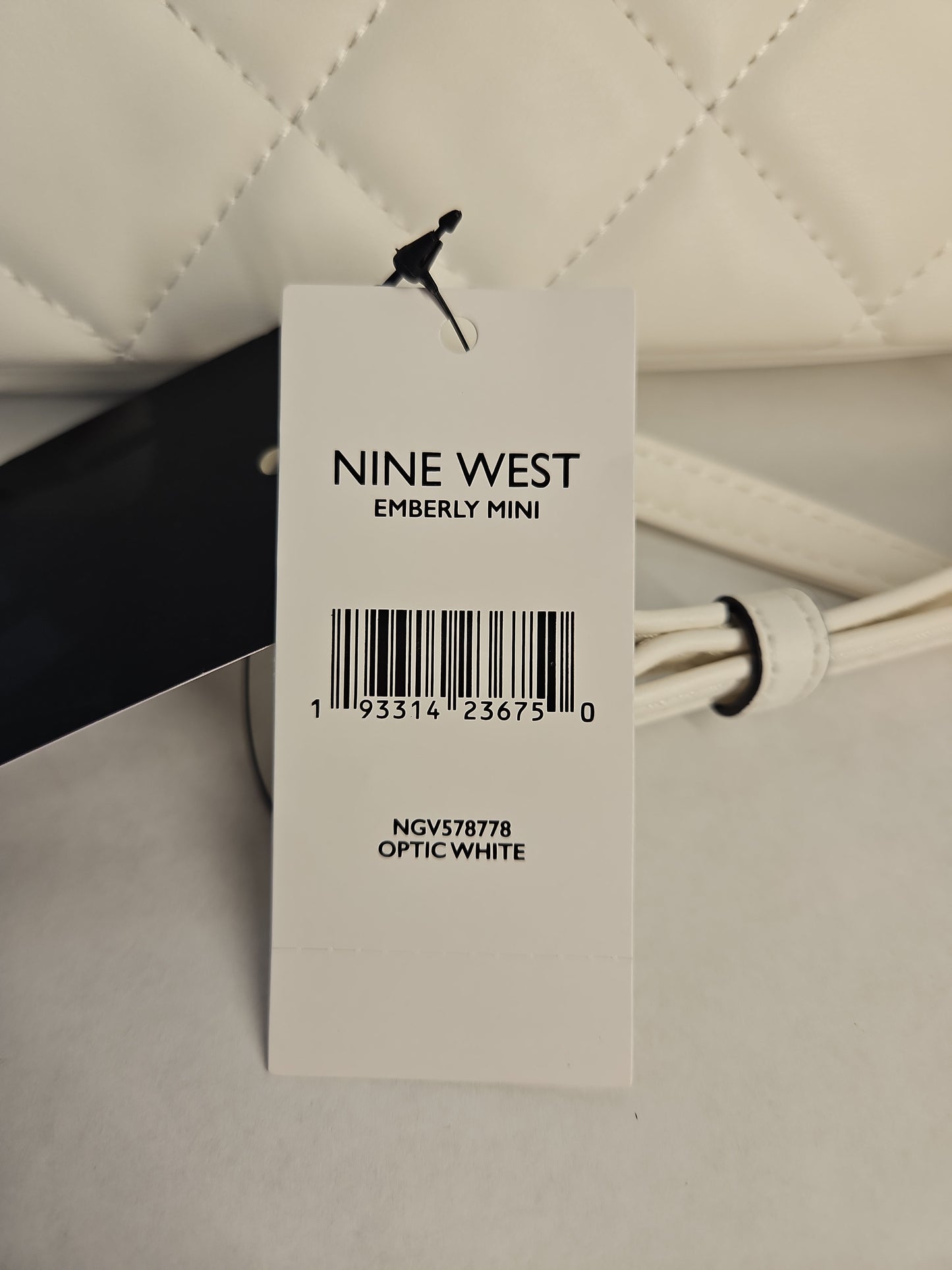 Nine West Emberly Mini Quilted Crossbody Bag - Optic White