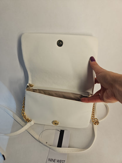 Nine West Emberly Mini Quilted Crossbody Bag - Optic White