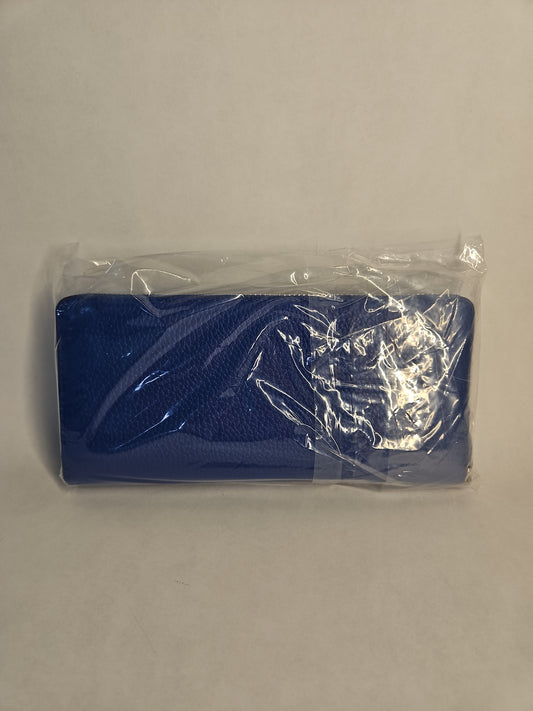 Michael Kors Jet Set Large Pebbled Leather Continental Wallet – Galaxy Blue