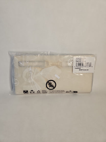 Michael Kors Carson Large Pebbled Leather Snap Wallet - Light Cream