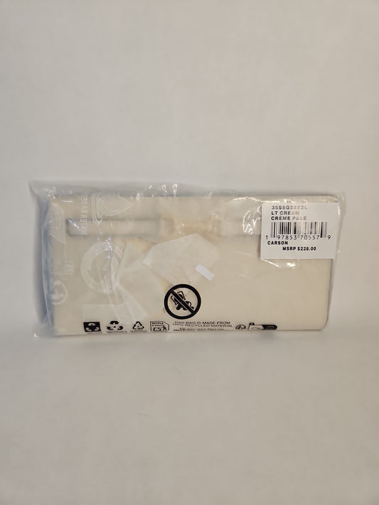 Michael Kors Carson Large Pebbled Leather Snap Wallet - Light Cream