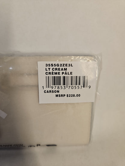 Michael Kors Carson Large Pebbled Leather Snap Wallet - Light Cream
