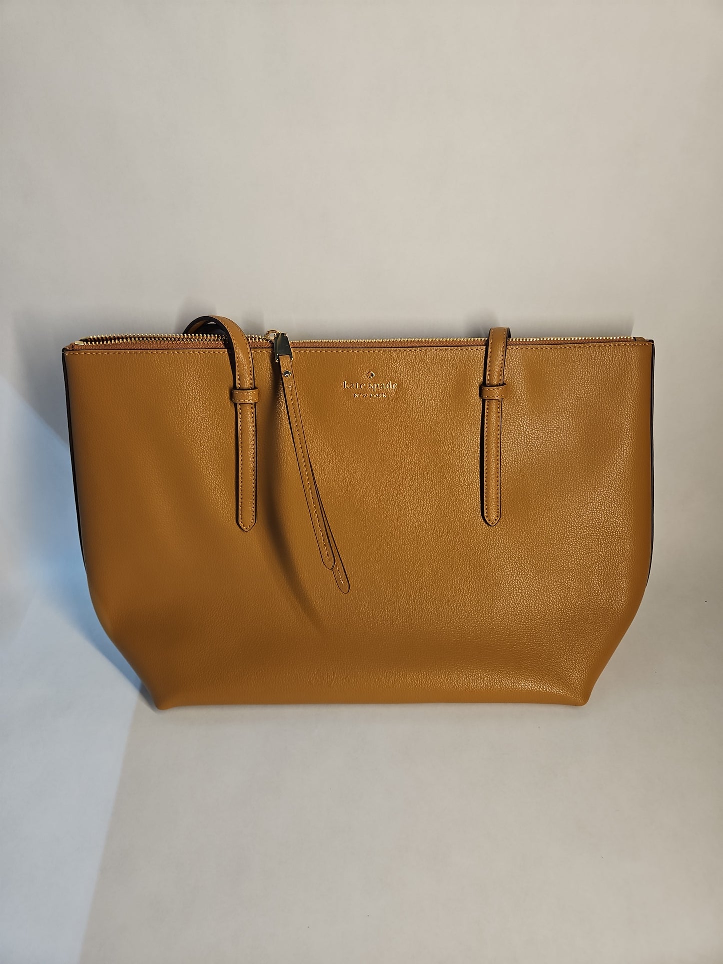 Kate Spade All Day Large Tote Bag Brown Pebbled Leather Purse - Bungalow Brown