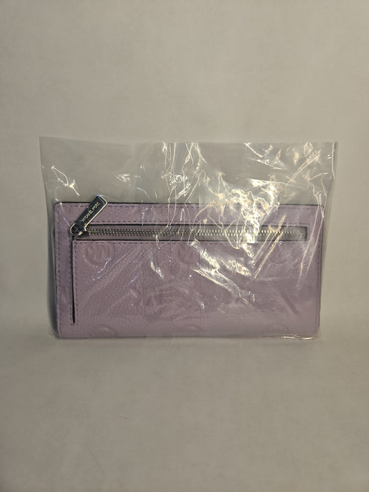 Michael Kors Carson Large Logo Debossed Snap Wallet - Light Quartz Purple
