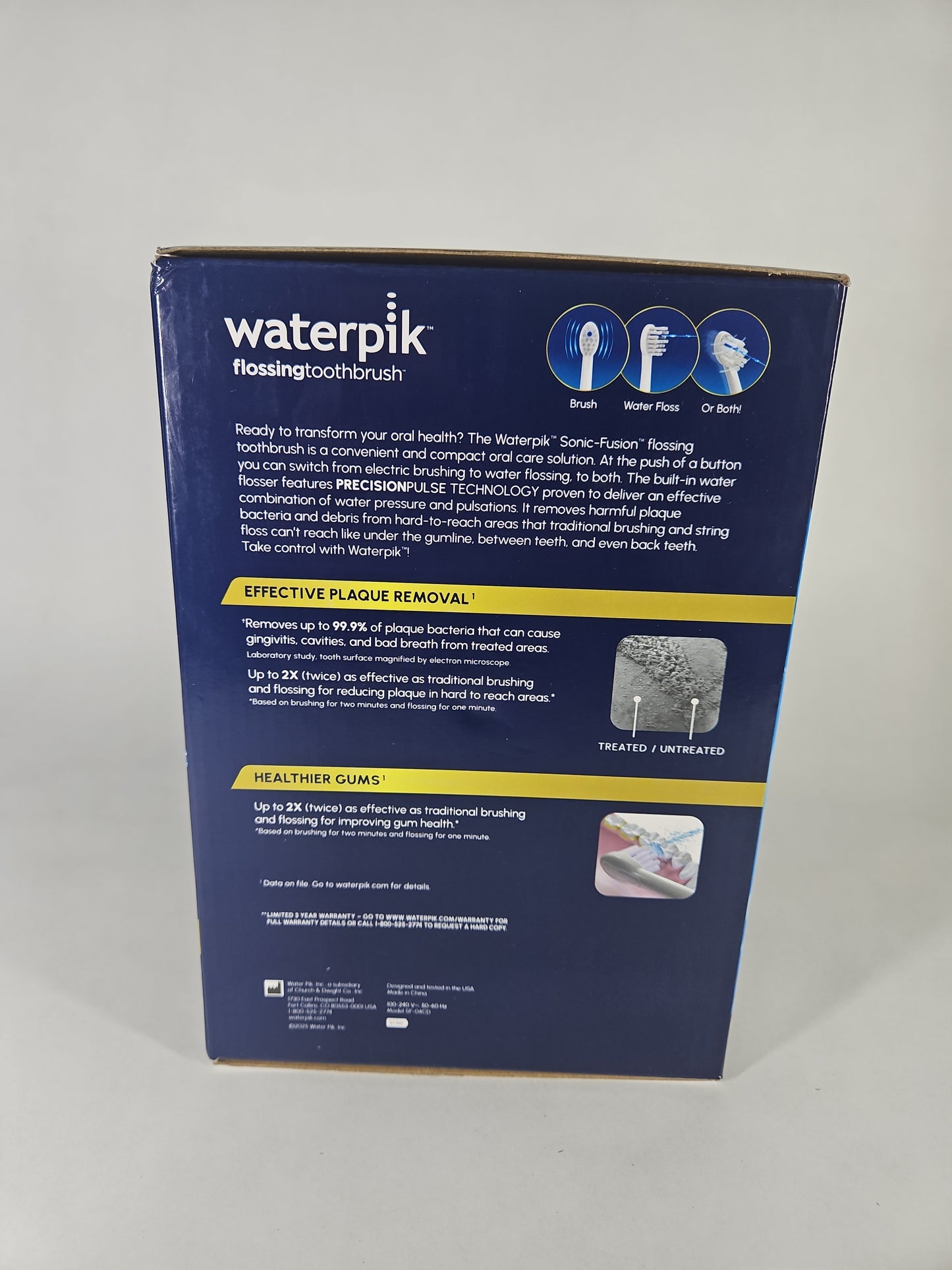 Waterpik Sonic-Fusion 2.0 Flossing Toothbrush – Black | New Open Box