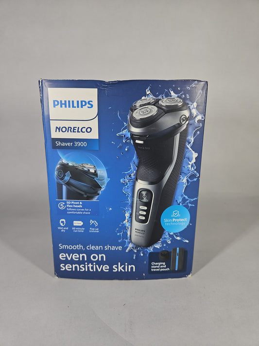 Philips Norelco Shaver 3900 Series Wet Dry Electric Shaver Black New Sealed