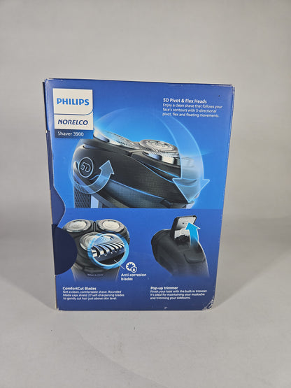 Philips Norelco Shaver 3900 Series Wet Dry Electric Shaver Black New Sealed