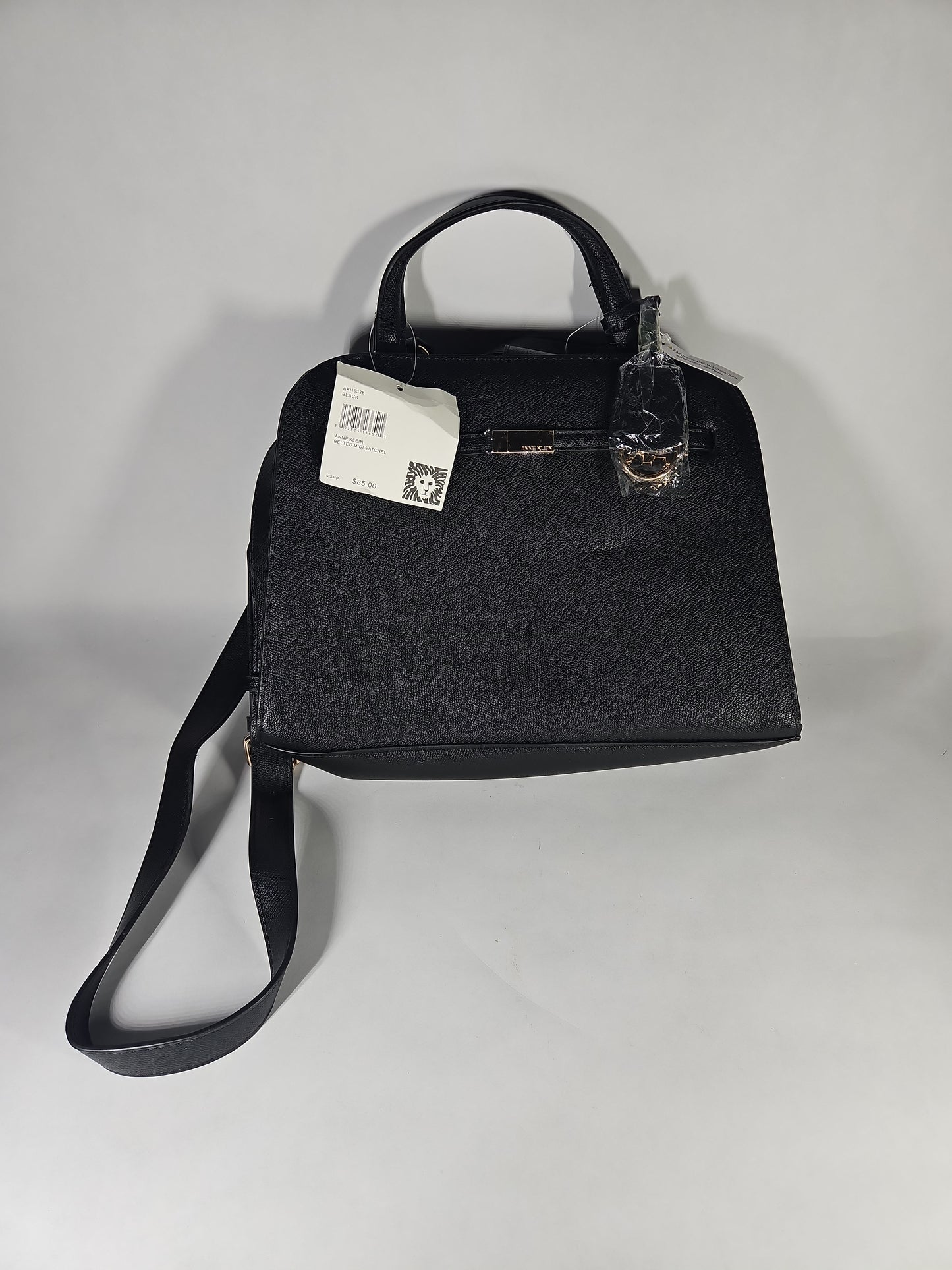 Anne Klein Belted Midi Satchel - Black
