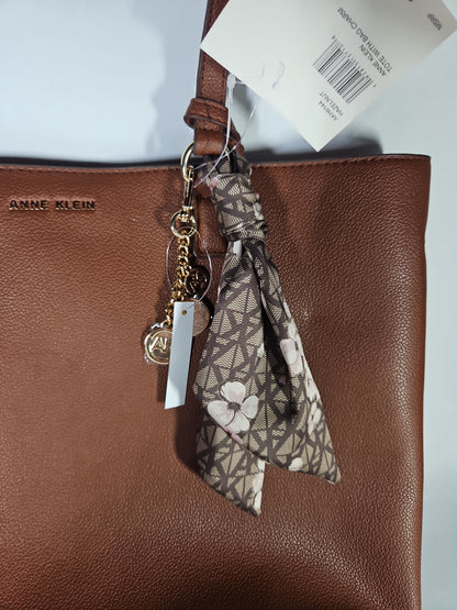 Anne Klein Tote Bag with Bag Charm - Hazelnut