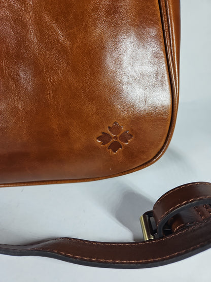 Patricia Nash Athani Large Leather Shoulder Bag - Cognac