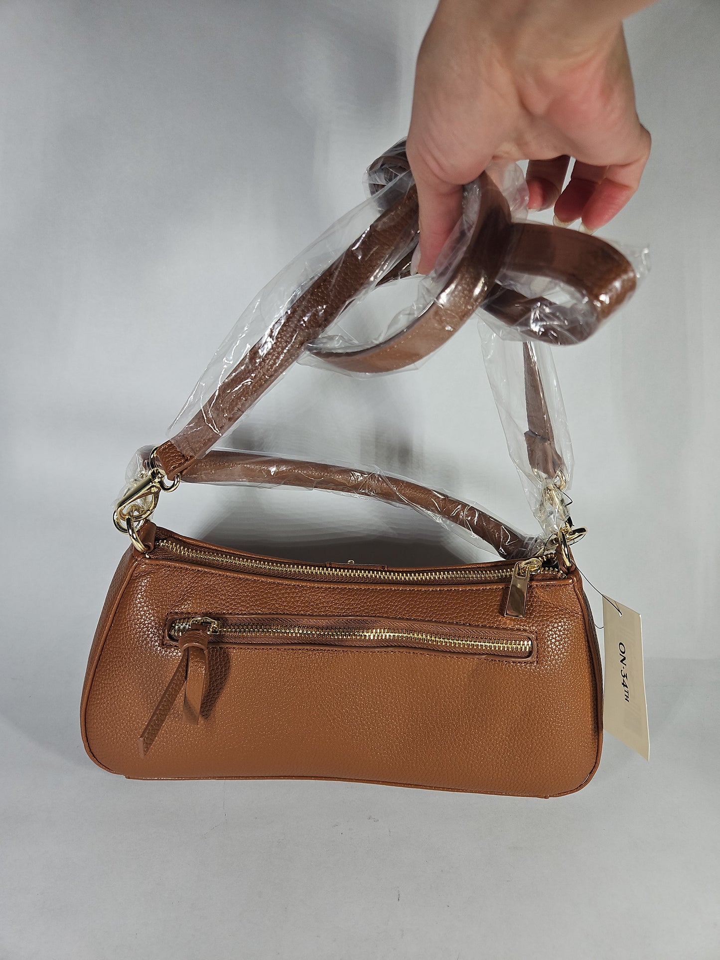On 34th Jynna Pebble Baguette Shoulder Bag - Roasted Spice