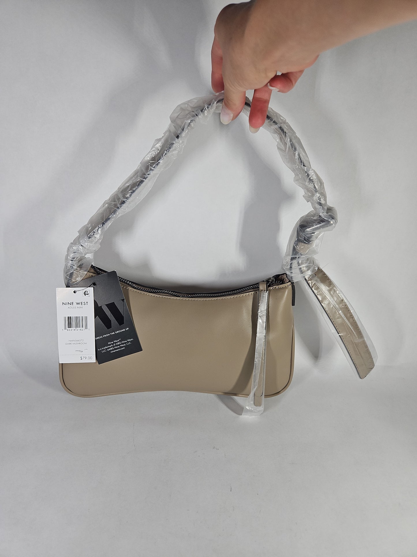 Nine West Adlee Medium Shoulder Bag - Dark Mushroom