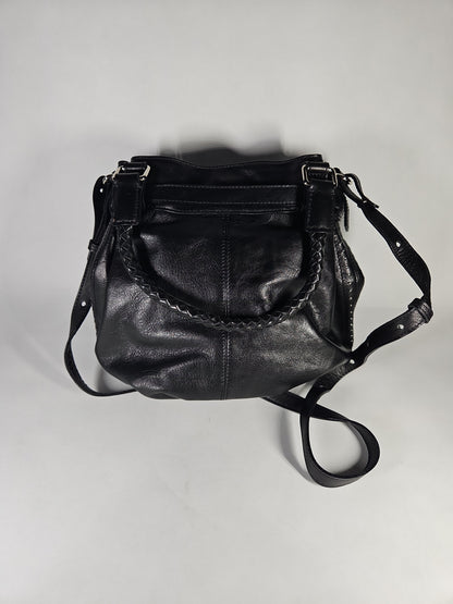 Old Trend Genuine Leather Pumpkin Bucket Bag - Black