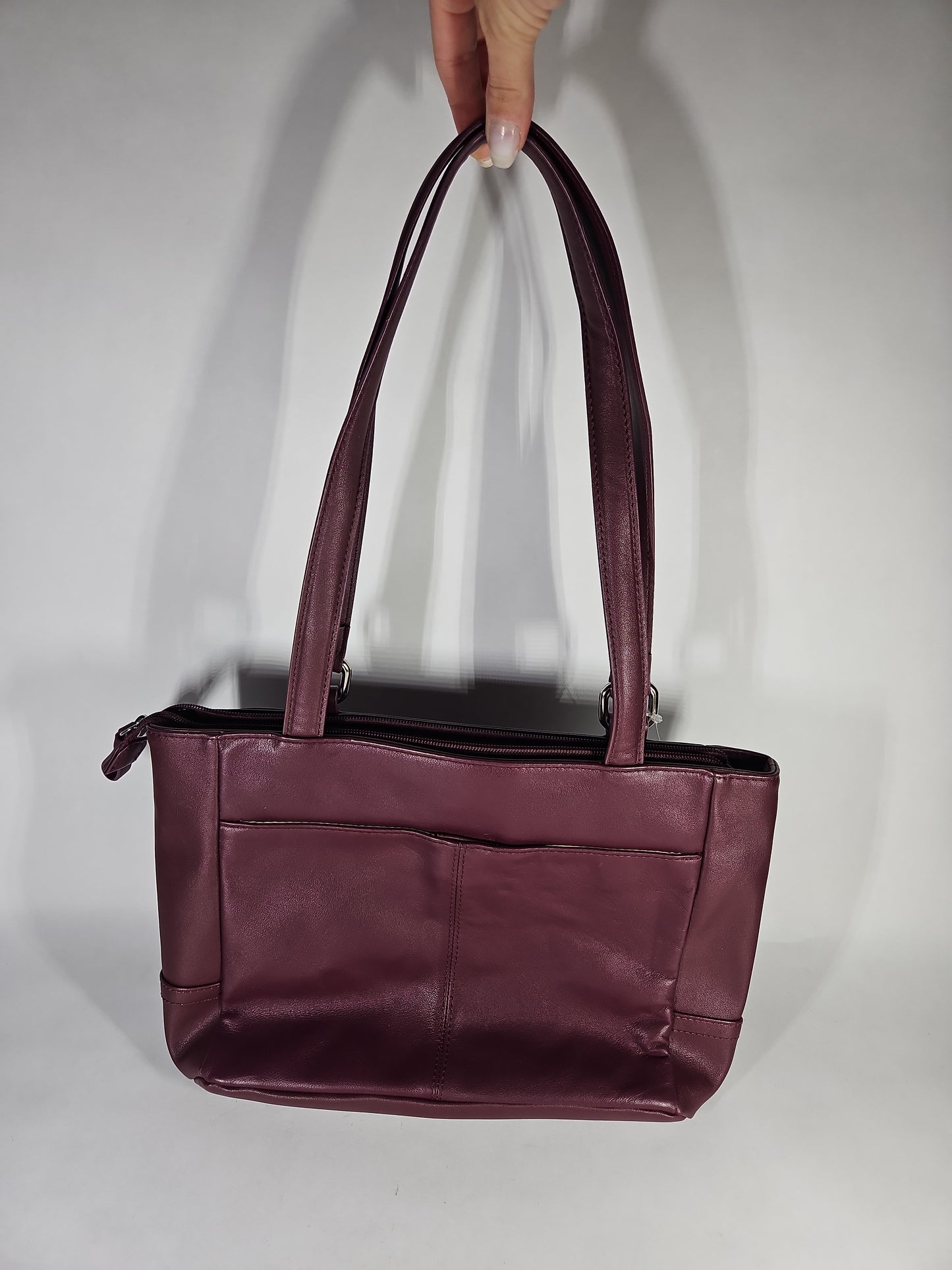 Giani Bernini Nappa Classic Leather Tote – Wine